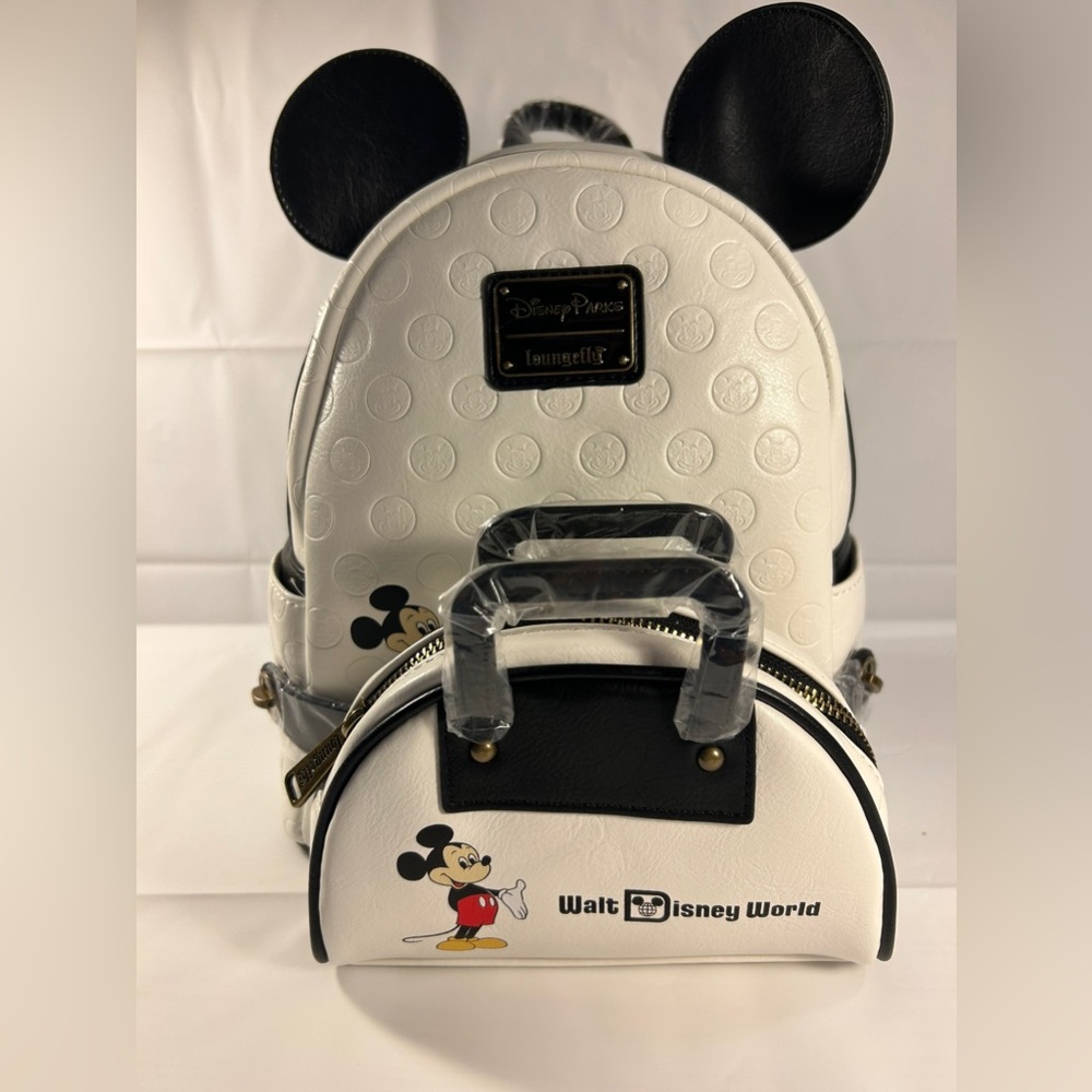 Loungefly Disney WDWorld Mickey Backpack & small crossbody Perfect Condition